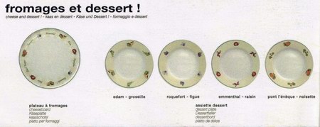 Assiettes de dessert et assiettes de fromage - 57 ko Assiettes de dessert et assiettes de fromage - 57 ko
